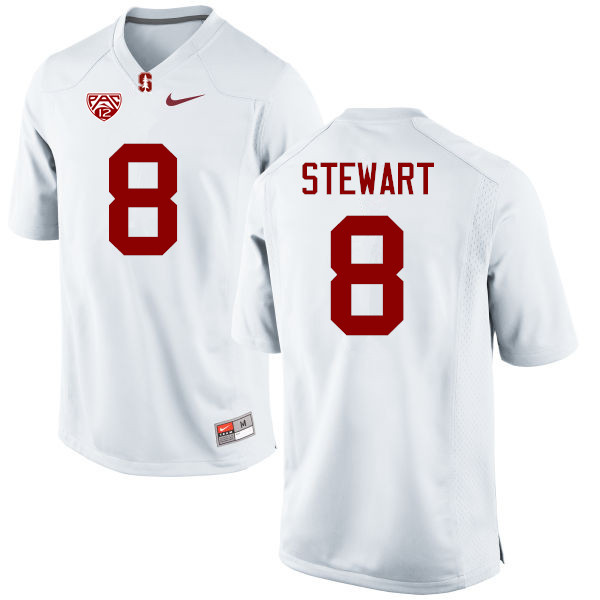 Men Stanford Cardinal #8 DOnald Stewart College Football Jerseys Sale-White - Click Image to Close